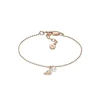 emporio armani bracelet pour femmes - extensions de noyau, longueur : 151mm+34mm, largeur : 8.6mm, hauteur : 4mm bracelet en argent sterling et or rose, eg3575221