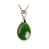 daperci collier pendentif en jaspe naturel hetian jade avec certificat accessoires de mode