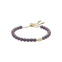 skagen women's gold bracelet with recycled purple beads (model: skj1691710)