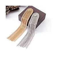 sudemota broches et pins Épaulettes épaule fait à la main mode gland chaîne épaule planche badges perles tissu métal militaire broche sur broche médaille
