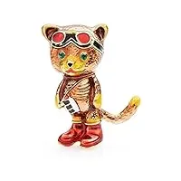 esbant broche femmes' s broches & pinswomen' s jewellerybrown Émail verre chat broches femmes hommes ours animal casual party broche pins cadeaux strass broche