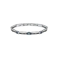 bracelet jewels homme en acier, pierres précieuses bleu, céramique - jm223atz20