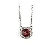 pendentif rubis rond en or 18 carats + 1,110 carats/1 0,120 carats/20 personnalités noble amour tendance, doré, diamant