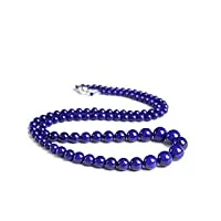 bracelet de mode 4mm-10mm naturel bleu lapis lazuli pierres précieuses cristal rond perle bracelet longue chaîne collier aaaaaa
