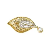 psvod broche en perle fine jewelry gold filled 7-8mm nature broche en perle ronde dorée d'eau douce for les femmes fine birthday's presents broche luxueux