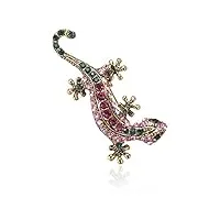 broche broches fantaisie pinswomen' s broches pinsantique or couleur métal couleur strass gecko broches for femmes perle broche mode