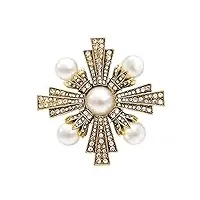 bingdonga strass et perle broches for femme pin coat accessoires Élégant broches mode grand