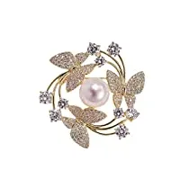 bingdonga couronne broche femelle lily manteau corsage pins costume accessoires broches mode grand