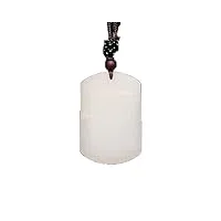 phonme collier de jade blanc avec pendentif de sécurité en jade hetian naturel avec certificat accessoires de mode