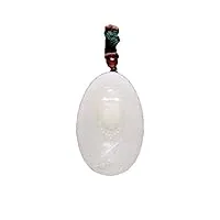 phonme hetian jade avalokitesvara pendentif collier de jade blanc avec certificat accessoires de mode