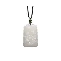 phonme collier hetian jade pendentif jade blanc avec certificat accessoires de mode