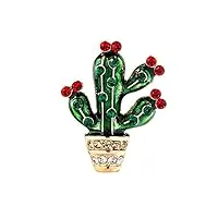 broche exquisite life essential personality alliage dripping green plant cactus broche mode
