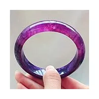 leuya naturel violet charoite gemstone femme lady fashion bracelet rond en cristal diamètre intérieur 58,8 mm aaaaa (color : as shown)