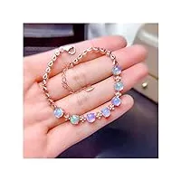 cazaru pour votre fille bien-aimée bijoux en argent 925 bracelet en opale bracelet en opale naturelle et véritable