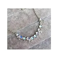 cazaru bracelet en pierre de lune bleu clair naturel pierre précieuse naturelle joli nœud papillon bracelet en argent 925 bracelet femme fille cadeau de fête