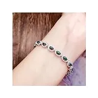 cazaru pour les fiançailles friend fashion black opal bracelet 925 silver natural and real black opal bracelet