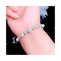 cazaru meilleur cadeau véritable bracelet en opale naturelle 925 bijoux en argent bracelet en opale naturelle et véritable