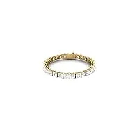 mooneye forme carrée de 5 mm en argent sterling 925 moissanite classique jeu de griffes bracelet tennis femme (vermeil d'or)