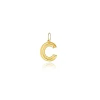 pendentif initiale c en or jaune 9 carats, or jaune 9 carats