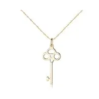 cazaru colliers pour femmes filles or 18 carats collier en or rose collier pendentif clé 18 "pour femmes cadeau colliers ras du cou