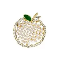 aaote pearl fruit brooch pins ladies rhinestone brooches party casual men jewelry gift