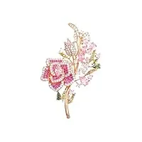 ovast brooches high grade heavy industry pink rose bouquet brooch elegant and fashionable women's pin coat suit accessories pins for fashion brooches