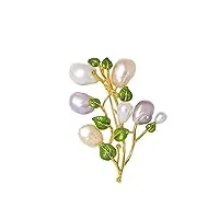 ovast brooches women's fashionable and elegant accessory pearl branch flower shape brooch luxury wedding banquet brooch jewelry pins for fashion brooches