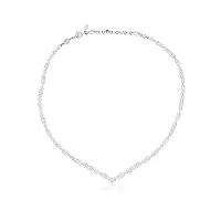 swarovski parure mesmera composée de boucles d'oreilles et d'un collier sertis de cristaux blancs, en métal rhodié