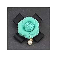 cazaru tissu tissu art arc broche rose perle Épinglette corsage robe chemise bijoux broches pour femmes vêtements accessoires