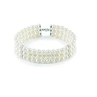 bliss bracelet pour femme collection paradise new. bracelet avec perles. bijou fabriqué en or blanc. taille perle : 5,50/6,00 mm. perles de couleur blanche. la référence est 20092881, or