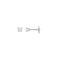 boucles d'oreilles femme - or 18 carats - diamant 0,28 carats