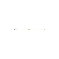 bracelet femme - oxyde de zirconium - or 18 carats - longueur : 18 cm