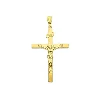 generico pendentif croix en or jaune 18k, 750, avec jÉsu, Équipe, longueur 40 mm., 40 mm, or, pas de gemme