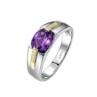 homxi alliance femme argent 925 1000,bague anneau bague simple oval zircone cubique violet bagues femmes mariage argent taille 49