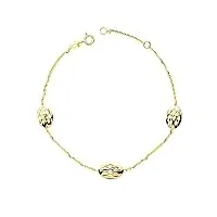inmaculada romero ir bracelet 18k ovale en or ajourées 19,5 cm. 2,30gr. [ab3187]
