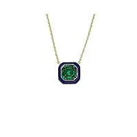 fossil collier pour femme candy jewels pierre de verre émaillée bleu vert, ja7201710