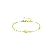 zhou liu fu bracelet en or massif 24ct pour femmes, bracelet en or pur et véritable bijoux de fantaisie bracelet en chaîne en or pour mères adolescentes filles amies cadeaux d'amour