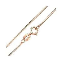 amdxd collier pour femme en or rose 18 carats - chaîne vénitienne / chaîne rolo, or rose 18 carats (750), sans zircone