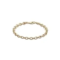 gioiello italiano - bracelet en or jaune 14 carats, longueur 20 cm, pour femme, or jaune 14 ct