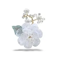 broches et pin's broche de fleurs en acrylique faite à la main mode d’hiver perle wedding pin bon cadeau manteau accessoires