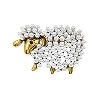 broches et pin's mignonnes perles broches de mouton pour femmes et hommes gris blanc animal casual party pins bijoux