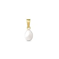 amberta allure pendentif avec perle pour femme en or 9 carats: pendentif avec perle sans chaîne en or - 6 à 7 mm