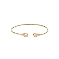 skagen women's anja pebble liquid metal gold-tone stainless steel flex cuff bracelet (model: skj1770710)