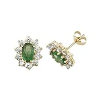 ellie rose london galaxy fashion jewellery es545em - boucles d'oreille femme - or jaune 9 cts -, or 9 carats