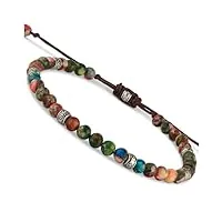 benava bracelet de yoga femme jaspe perles de pierres précieuses avec perles à l'infini coloré | bracelet de pierres précieuses méditation | 16-24 cm