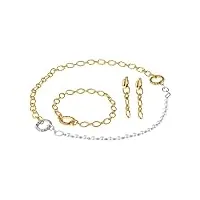 ernstes design s005 parure de bijoux en acier inoxydable avec bracelet et boucles d'oreilles en perles synthétiques