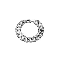 bracelet s925 argent simple mode femmes motif anneau boucle bracelet hip hop style corde Élément populaire chaîne en détresse 19cm