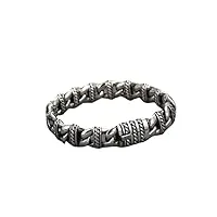 fulya bracelet nez de cochon bracelet s925 argent unisexe mode boucle tricot élément hip hop bracelet21cm