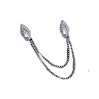 aquti broche collier bijoux broches collier décoration cadeau pour hommes accessoires (couleur : gris, taille : 1), acier allié