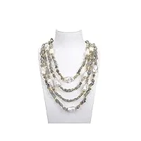 velune bijoux 20 pouces 4 brins naturel blanc keshi perle labradorite collier en pierre for les femmes remplissent colliers pour femme